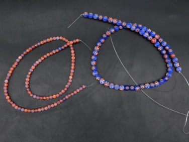 AFRICAN TRADE BEADS ROCK STONE LAPIDARY SPECIMEN