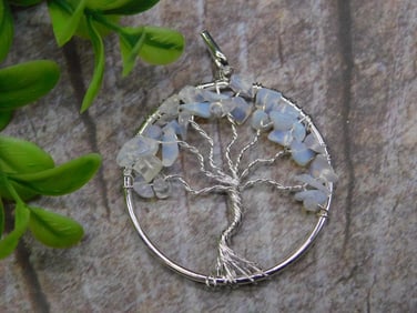 OPALITE TREE OF LIFE WIRE WRAPPED PENDANT