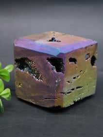 RAINBOW TITANIUM CUBE ROCK STONE LAPIDARY SPECIMEN