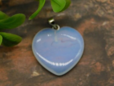 OPALITE HEART PENDANT ROCK STONE LAPIDARY SPECIMEN