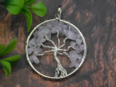 QUARTZ TREE OF LIFE WIRE WRAPPED PENDANT