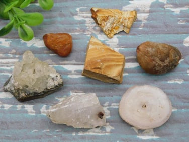 MIXED ROUGH LOT ROCK STONE LAPIDARY SPECIMEN