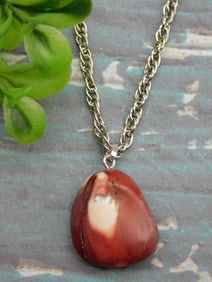 GENUINE STONE PENDANT ON CHAIN NECKLACE