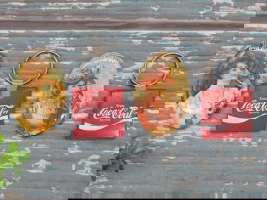 COCA-COLA ADVERTISING POCKET MIRRORS AND KEY CHAINS