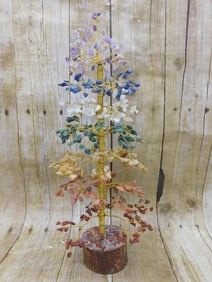 MIXED STONE TREE ROCK STONE LAPIDARY SPECIMEN