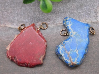 IMPRESSION JASPER PENDANTS ROCK STONE LAPIDARY SPECIMEN