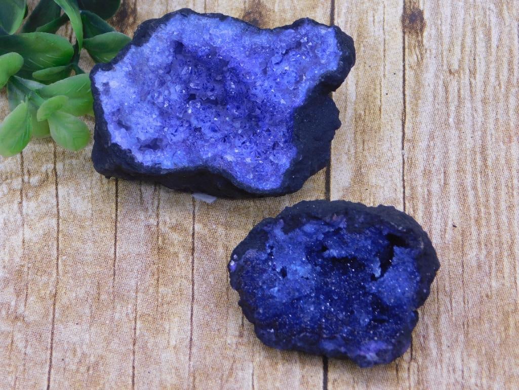 BLUE GEODE ROCK STONE LAPIDARY SPECIMEN (1 of 2)