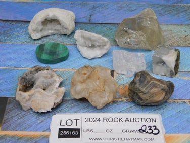 MIXED ROUGH ROCK STONE LAPIDARY SPECIMEN