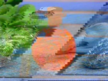 COPPER FLAKES IN BOTTLE ROCK STONE LAPIDARY SPECIMEN