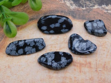 SNOWFLAKE OBISIDIAN ROCK STONE LAPIDARY SPECIMEN