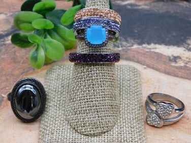 STONE RINGS ROCK STONE LAPIDARY SPECIMEN