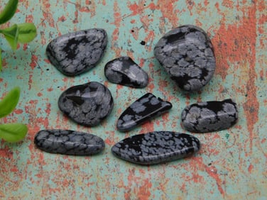 SNOWFLAKE OBSIDIAN ROCK STONE LAPIDARY SPECIMEN