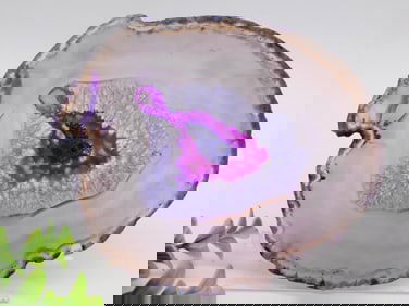 AGATE SLICE ROCK STONE LAPIDARY SPECIMEN