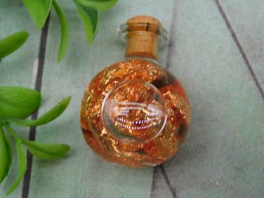 COPPER FLAKES IN BOTTLE ROCK STONE LAPIDARY SPECIMEN