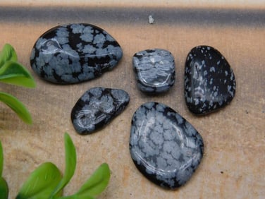 SNOWFLAKE OBISIDIAN ROCK STONE LAPIDARY SPECIMEN