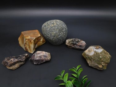 MIXED ROUGH LOT ROCK STONE LAPIDARY SPECIMEN