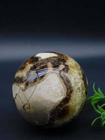 SEPTARIAN SPHERE ROCK STONE LAPIDARY SPECIMEN