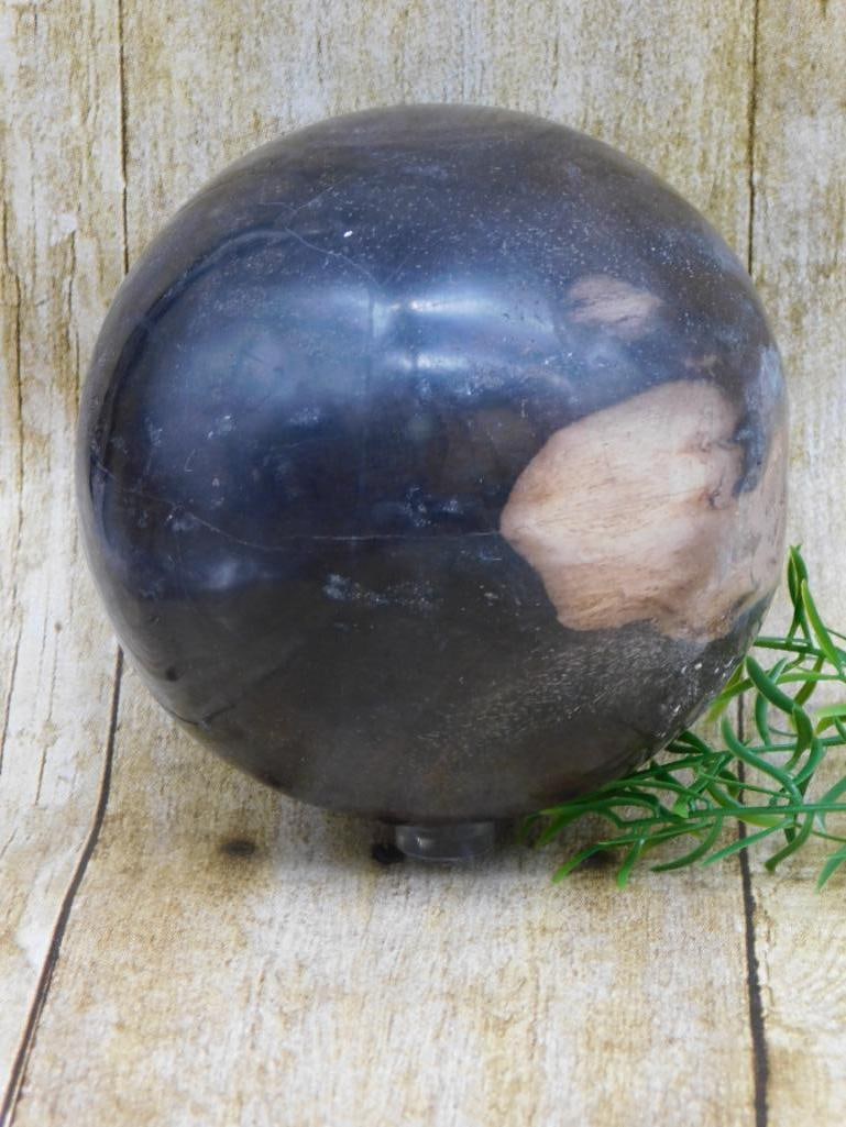 PETRIFIED WOOD SPHERE ROCK STONE LAPIDARY SPECIMEN (1 of 2)