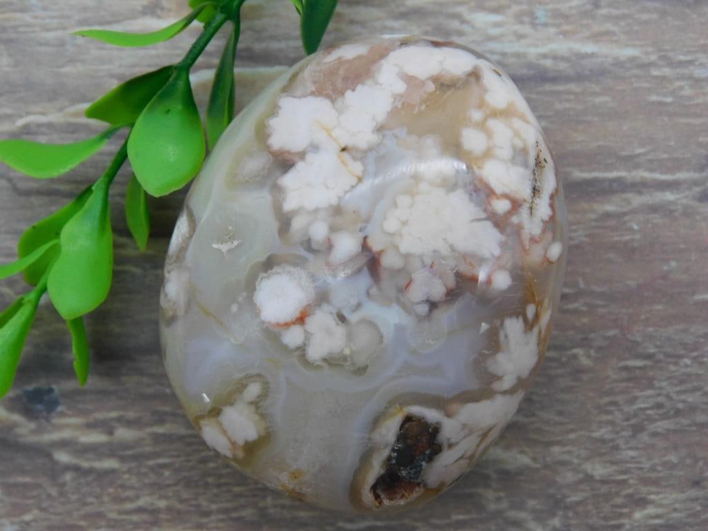 HATMANS FLOWER PETAL AGATE ROCK STONE LAPIDARY SPECIMEN (1 of 2)