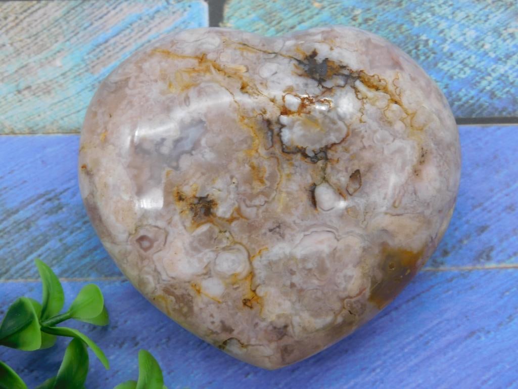 HATMANS FLOWER PETAL AGATE ROCK STONE LAPIDARY SPECIMEN (1 of 3)