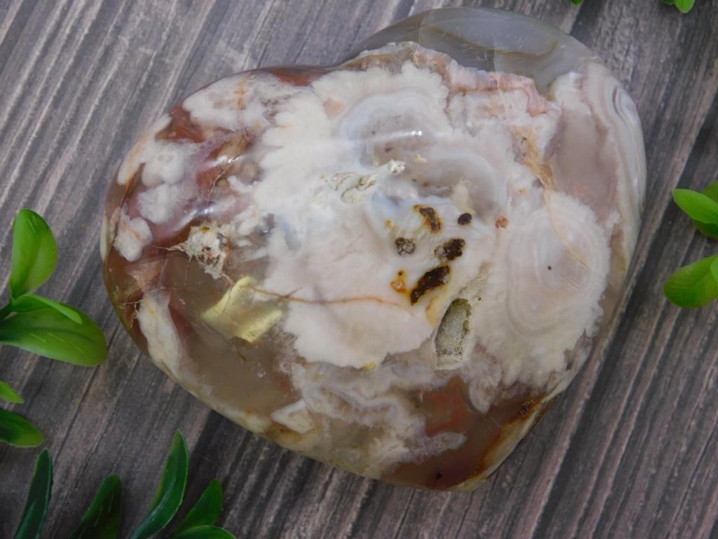 HATMANS FLOWER PETAL AGATE ROCK STONE LAPIDARY SPECIMEN (1 of 2)
