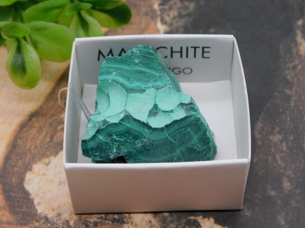 MALACHITE ROCK STONE LAPIDARY SPECIMEN (1 of 2)