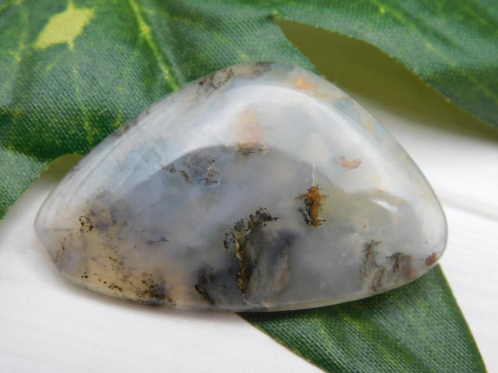 MOSS AGATE CABOCHON ROCK STONE LAPIDARY SPECIMEN (1 of 2)