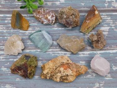 MIXED ROUGH LOT ROCK STONE LAPIDARY SPECIMEN