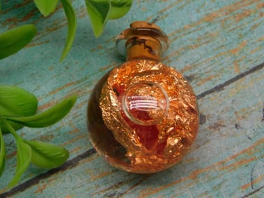 COPPER FLAKES IN BOTTLE ROCK STONE LAPIDARY SPECIMEN