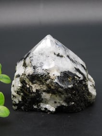 TOURAMLINE IN QUARTZ POINT ROCK STONE LAPIDARY SPECIMEN