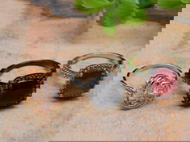 STONE RINGS ROCK STONE LAPIDARY SPECIMEN