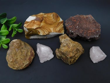 MIXED ROUGH LOT ROCK STONE LAPIDARY SPECIMEN