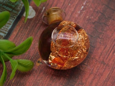 COPPER FLAKES IN BOTTLE ROCK STONE LAPIDARY SPECIMEN