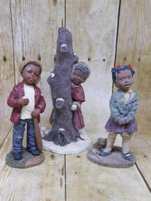 ALL GODS CHILDREN FIGURINES SET OF 3 VINTAGE ANTIQUE
