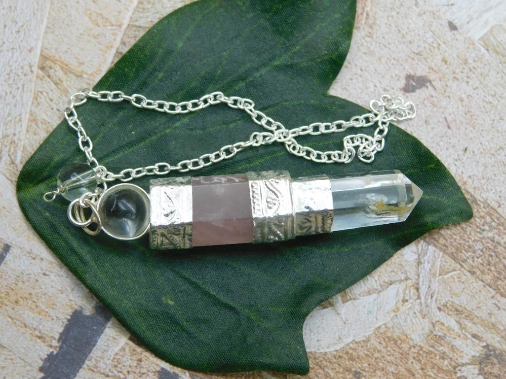 MIXED STONE PENDULUM ROCK STONE LAPIDARY SPECIMEN (1 of 2)