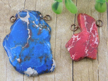 IMPRESSION JASPER PENDANTS ROCK STONE LAPIDARY SPECIMEN
