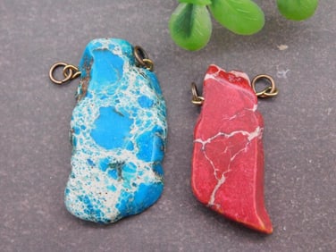 IMPRESSION JASPER PENDANTS ROCK STONE LAPIDARY SPECIMEN