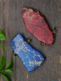 IMPRESSION JASPER PENDANTS ROCK STONE LAPIDARY SPECIMEN
