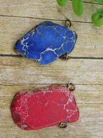 IMPRESSION JASPER PENDANTS ROCK STONE LAPIDARY SPECIMEN