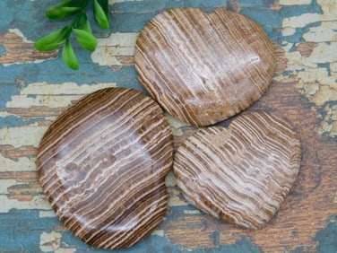 BANDED JASPER HEARTS ROCK STONE LAPIDARY SPECIMEN