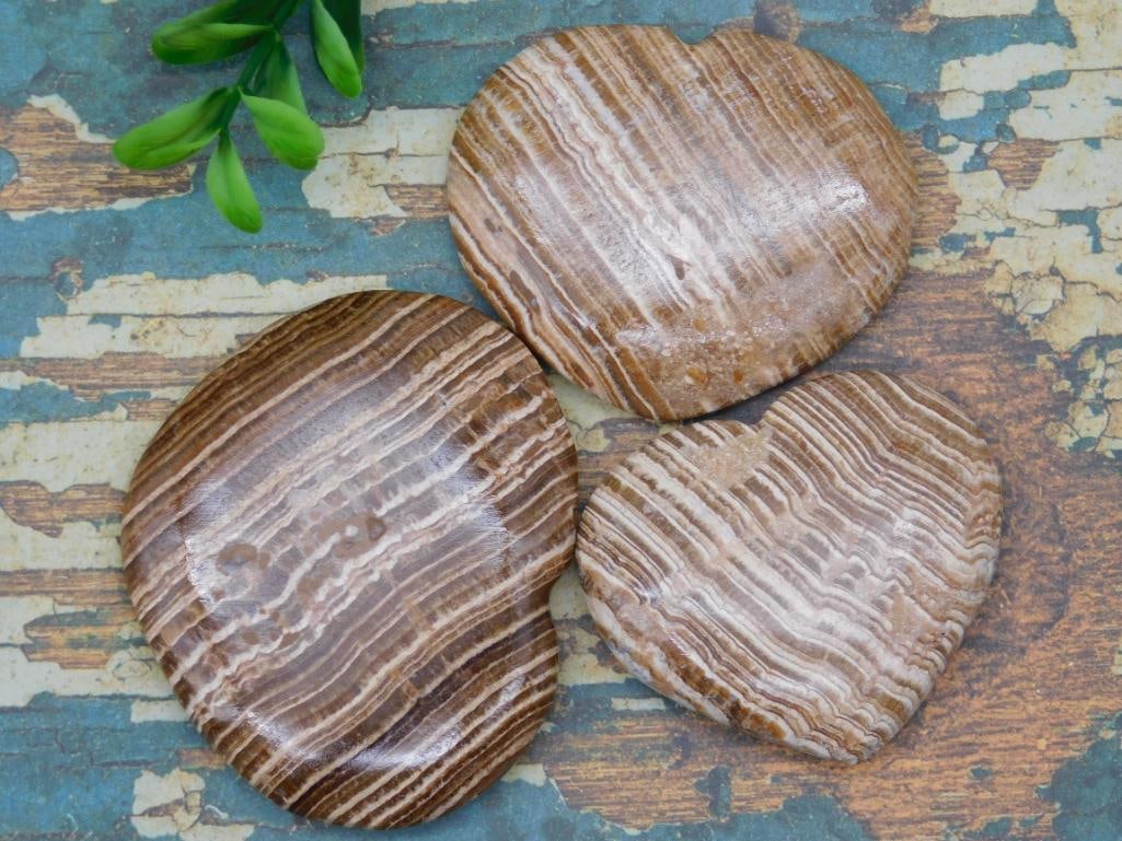 BANDED JASPER HEARTS ROCK STONE LAPIDARY SPECIMEN: BANDED JASPER HEARTS ROCK STONE LAPIDARY SPECIMEN