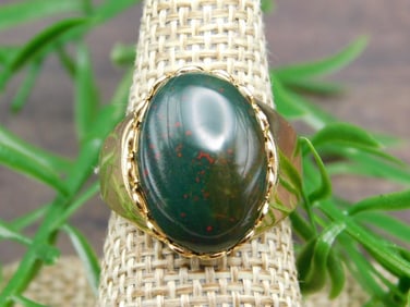 BLOODSTONE RING ROCK STONE LAPIDARY SPECIMEN