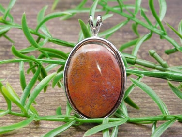 FLAME PLUME PENDANT ROCK STONE LAPIDARY SPECIMEN