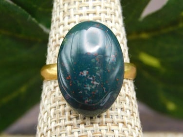 BLOODSTONE RING ROCK STONE LAPIDARY SPECIMEN