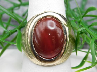 CARNELIAN RING ROCK STONE LAPIDARY SPECIMEN