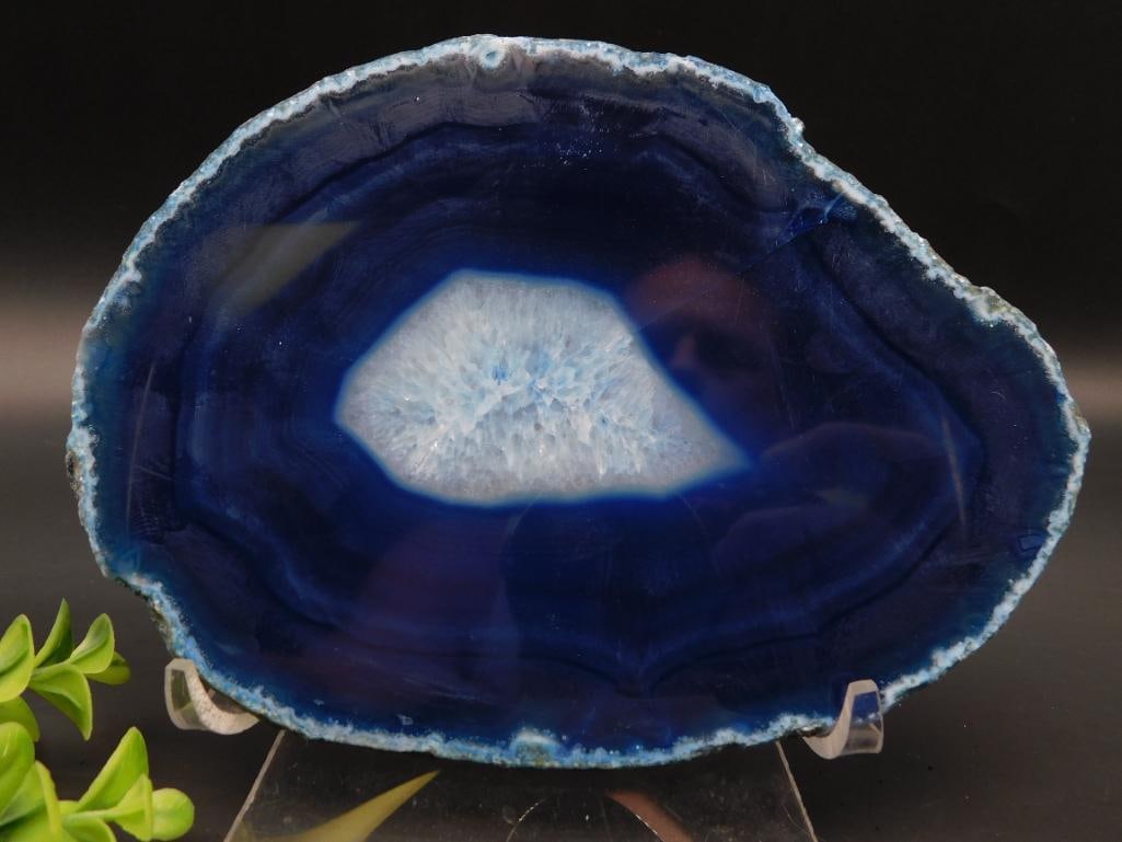 AGATE SLICE ROCK STONE LAPIDARY SPECIMEN: AGATE SLICE ROCK STONE LAPIDARY SPECIMEN