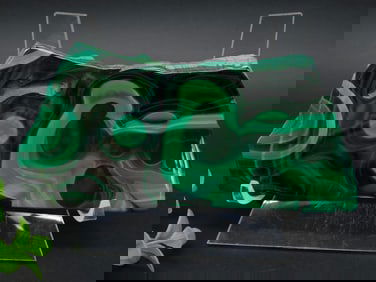 MALACHITE SLAB ROCK STONE LAPIDARY SPECIMEN