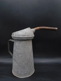 VINTAGE GALVANIZED OIL REFILL CAN VINTAGE ANTIQUE
