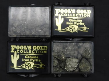 FOOLS GOLD PYRITE COLLECTION ROCK STONE LAPIDARY SPECIMEN