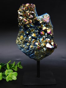 TITANIUM AMETHYST DISPLAY ROCK STONE LAPIDARY SPECIMEN